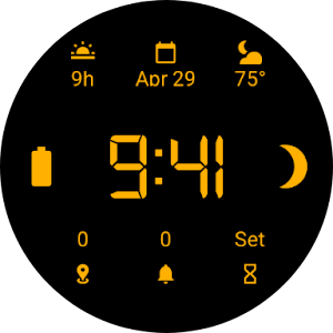 LCD Retro Black watch face Screenshot 2