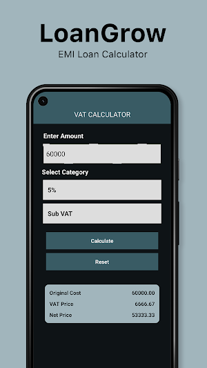 LoanGrow - EMI Loan Calculator Screenshot 1