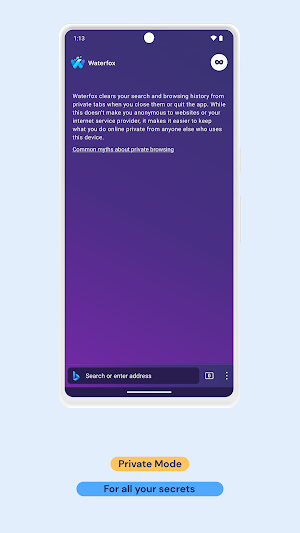 Waterfox: Privacy Web Browser Screenshot 1