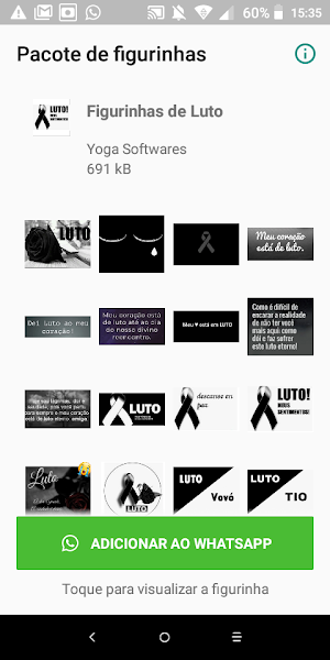 Figurinhas de Luto Screenshot 0