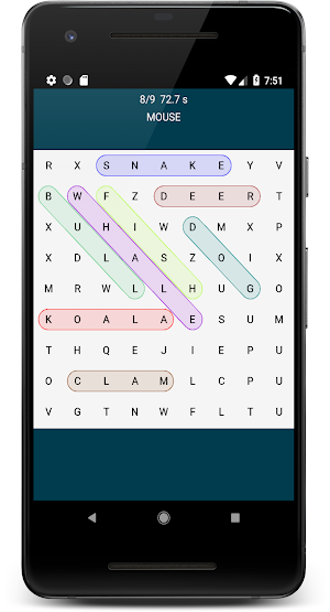 Word Search Wear - Find words on the watch Wear OS Screenshot 1
