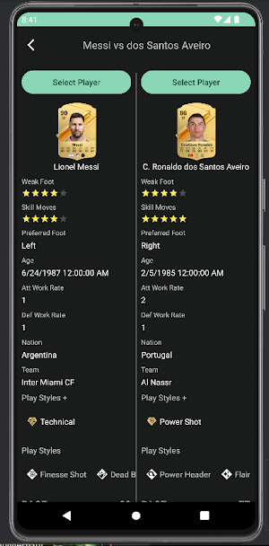FC 25 Player Ratings Screenshot 2