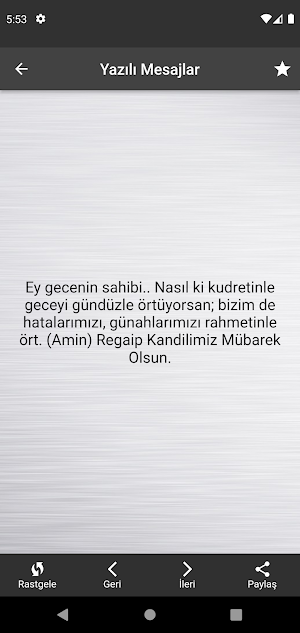Regaip Kandili Mesajları Screenshot 2