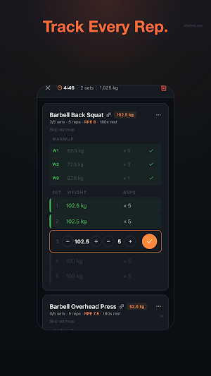 SteelRep: Strength Workout Log Screenshot 0