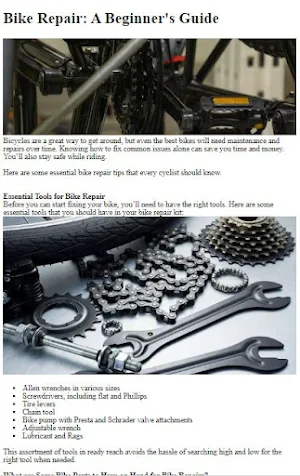 Bicycle Repair Tutorial Screenshot 0