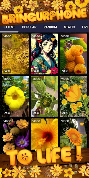 yellow flower wallpaper Screenshot 1