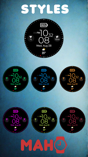 MAHO008 Wear OS Watch Face Screenshot 2