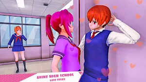 Anime School Girl Love sim Screenshot 0