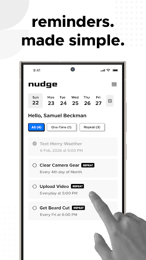 Remind me using call - Nudge Screenshot 0