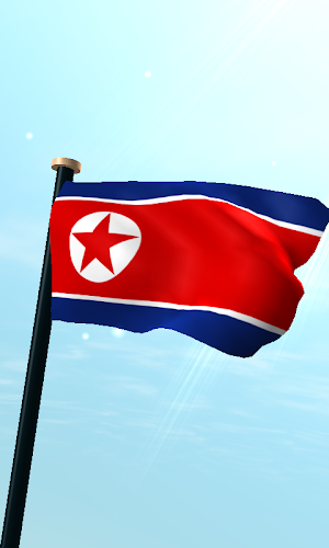 North Korea Flag 3D Wallpaper Screenshot 0