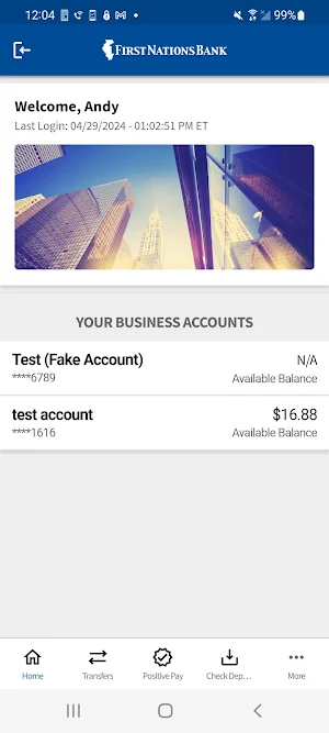 First Nations Bank Bus Mobile Screenshot 1