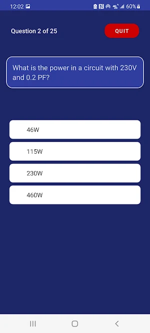 Applied Electricity Questions Screenshot 0