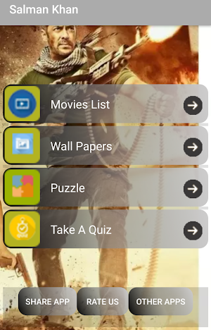Salman Khan - Movies List-Quiz,wallpapers Screenshot 0