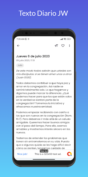 Texto Diario Testigo de Jehová Screenshot 1