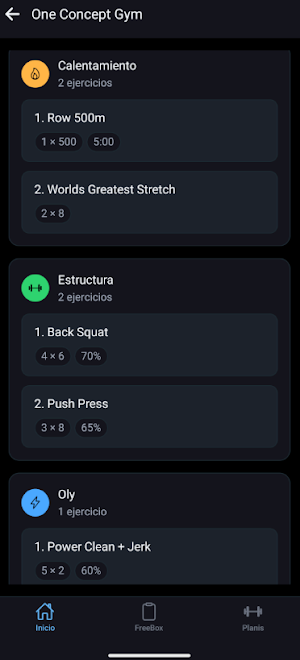 One Concept Gym Screenshot 2