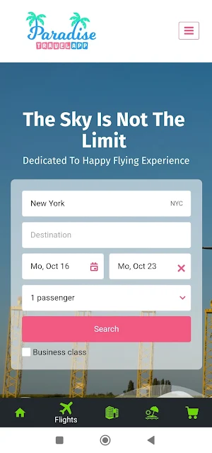Paradise Travel App Screenshot 2