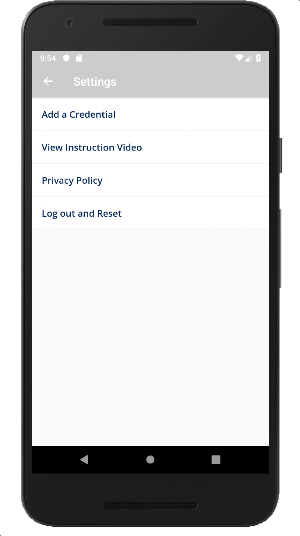 OCU Certificate Wallet Screenshot 1