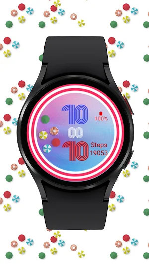 White Blue Red Watch Face Screenshot 0