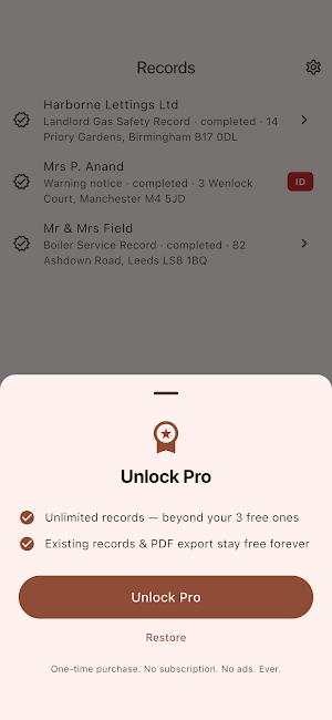 CP12 Gas Certificates Screenshot 3