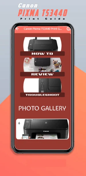 Canon Pixma TS3440 Print Guide Screenshot 0