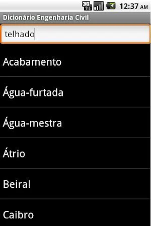 Dicionário Engenharia Civil Screenshot 2
