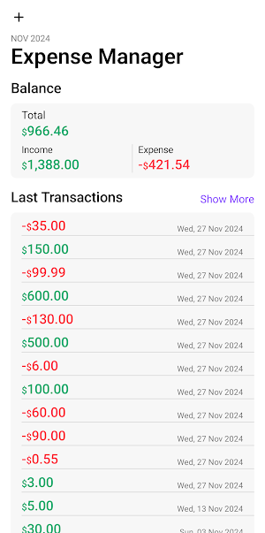 Expense Manager Screenshot 2