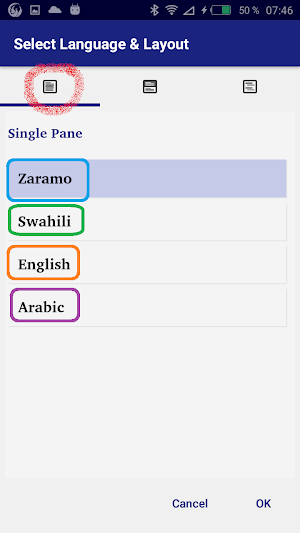 Zaramo Swahili English Arabic Screenshot 2