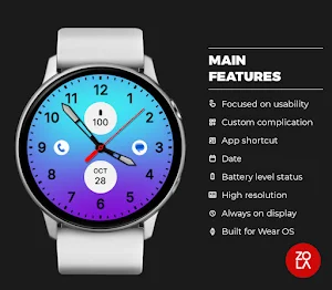 Blue Purple Elegant Watch Face Screenshot 1