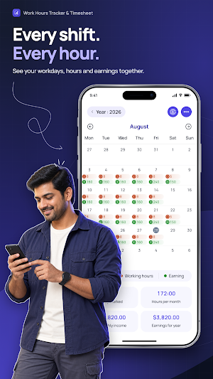 Work Hours Tracker & Timesheet Screenshot 0