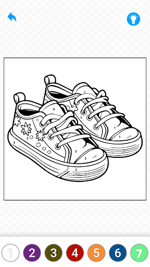 Sneakers Color By Number Book Screenshot 1