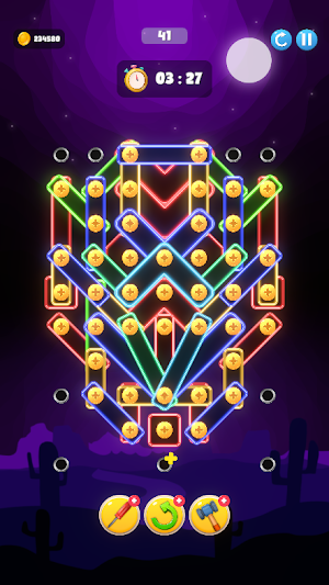 Neon Planks and Screw Puzzle Screenshot 0