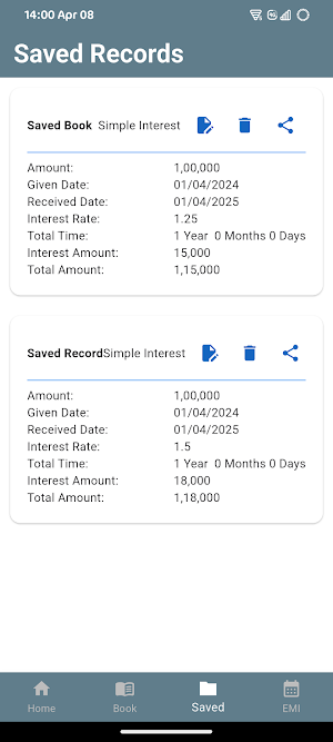 Interest Calculator EMI Vaddi Screenshot 2