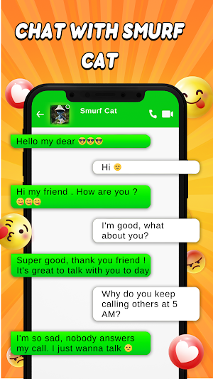 Smurf Cat Video Call & Chat Screenshot 2