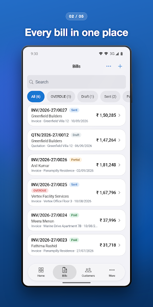 Waves Bill: GST & VAT Invoice Screenshot 1