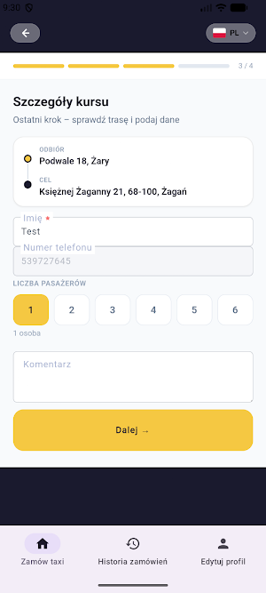 TaxiMobile Screenshot 2