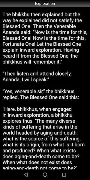 Exploration Sutta - Buddhism Screenshot 2
