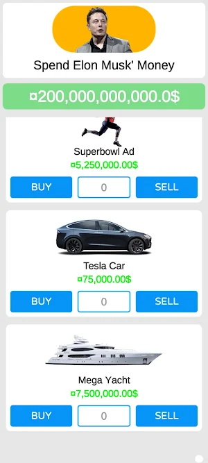 Spend Elon Musk' Money Screenshot 2