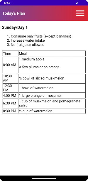 Extreme Diet Plan - 7 Days Screenshot 2
