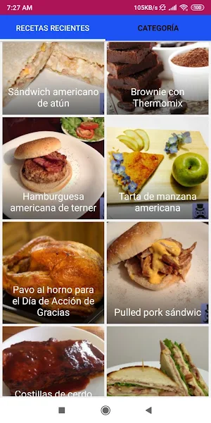 Recetas comida Estados Unidos Screenshot 2