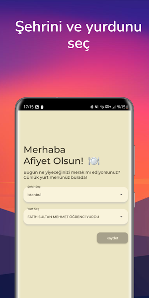 KYK Menü | KYK Yemek Listesi Screenshot 2