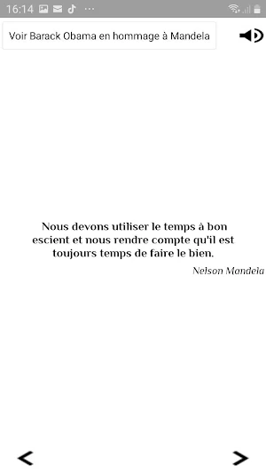 Nelson Mandela , message de paix et de motivation Screenshot 0