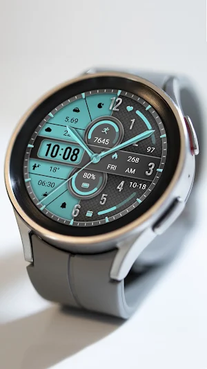 Half Screen Blue ZKin Watch Screenshot 2