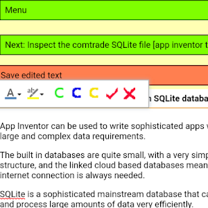 App Inventor tutorials: Using SQLite Screenshot 2