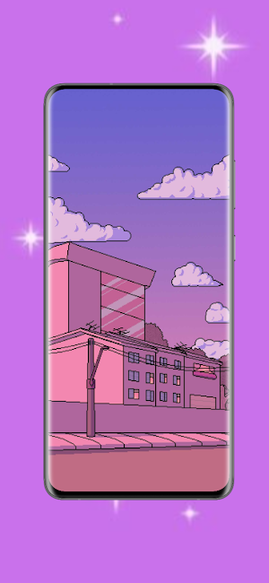Purple kawaii wallpaper Screenshot 1