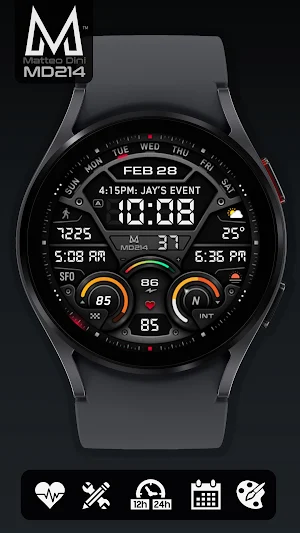 MD214 Digital Watch Face Screenshot 0