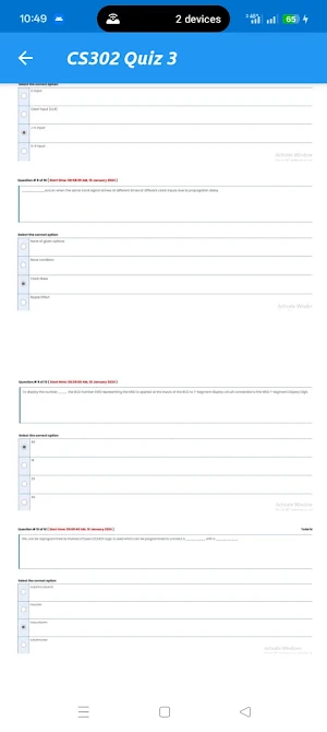 Quizes files vuni lite Screenshot 0