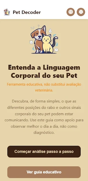 Guia Linguagem Corporal do Pet Screenshot 1