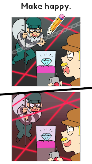 Draw Happy Detective-Free draw puzzle to help male Screenshot 0