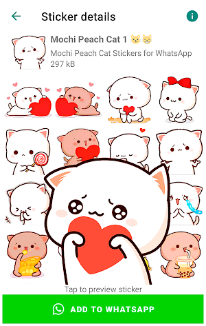 Mochi Peach Cat Stickers Screenshot 0
