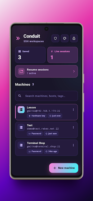 Conduit: Terminal, SSH & SFTP Screenshot 3